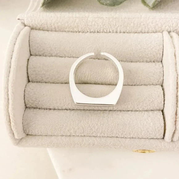 925 Sterling Silver Bar Ring Minimalist Ring Thin Bar Ring Stackable Dainty Ring - Picture 6 of 9